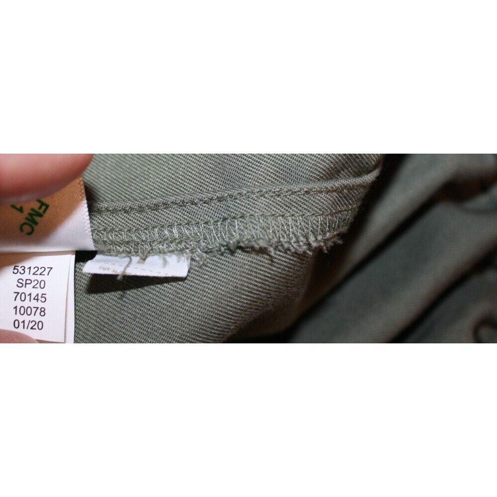 Ann Taylor LOFT Army Green Military Style Jacket Size Medium Cinch waist Utility - Picture 9 of 11